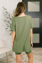 Load image into Gallery viewer, Buttery Soft V-Neck Bike Short Set in Light Olive
