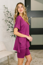 Load image into Gallery viewer, Buttery Soft V-Neck Bike Short Set in Lt Plum
