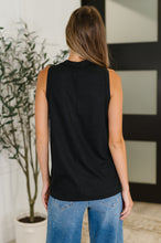 Load image into Gallery viewer, Buttoned Up Buttercup Sleeveless Top in Black
