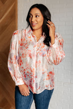 Load image into Gallery viewer, Call Me Back Sheer Floral Button Up Blouse
