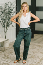 Load image into Gallery viewer, Camellia Split Neck Embroidered Tank in Off White

