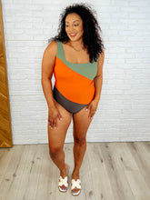 Load image into Gallery viewer, Cape Town Asymmetrical Stripe Swimsuit
