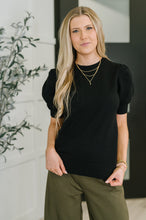 Load image into Gallery viewer, Casually Classy Puff Sleeve Blouse in Black

