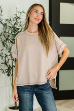 Load image into Gallery viewer, Catch Me Loungin’ Cable Ribbed Knit Top in Ash Mocha
