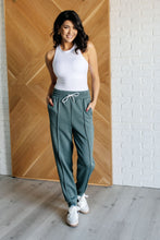 Load image into Gallery viewer, Center Seam Scuba Joggers in Ash Jade
