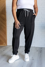 Load image into Gallery viewer, Center Seam Scuba Joggers in Black
