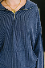 Load image into Gallery viewer, Certified Chiller Contrast Stripe Hoodie in Navy
