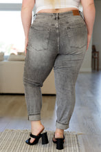 Load image into Gallery viewer, Charlotte High Rise Stone Wash Slim Jeans in Gray
