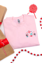 Load image into Gallery viewer, PREORDER: Christmas Candy Embroidered Sweatshirt
