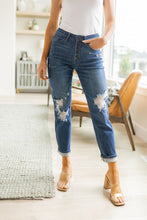 Load image into Gallery viewer, Colt High Rise Button Fly Distressed Boyfriend Jeans
