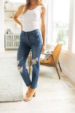 Load image into Gallery viewer, Colt High Rise Button Fly Distressed Boyfriend Jeans
