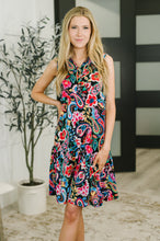 Load image into Gallery viewer, Coral Sands Collared Tank Dress in Dark Floral Paisley
