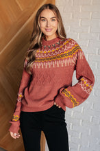 Load image into Gallery viewer, Cozy Chalet Fair Isle Sweater
