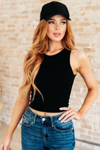 Load image into Gallery viewer, Cream of the Crop Rib Knit Tank Top in Black
