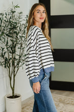 Load image into Gallery viewer, Cute in Comfort Crew Neck Pullover in White, Black and Denim
