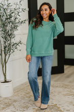 Load image into Gallery viewer, Daily Ease Mineral Wash Pullover in Dark Green
