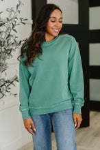 Load image into Gallery viewer, Daily Ease Mineral Wash Pullover in Dark Green
