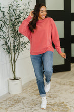 Load image into Gallery viewer, Daily Ease Mineral Wash Pullover in Ruby

