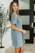 Load image into Gallery viewer, Dressed &amp; Obsessed Chambray T-Shirt Dress in Indigo
