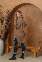 Load image into Gallery viewer, Oversized Fleece Collared Button Up Shacket
