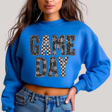 Load image into Gallery viewer, Edgy Gameday in Blue Sweatshirt
