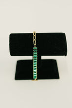 Load image into Gallery viewer, Esmeralda Toggle Bracelet in Green

