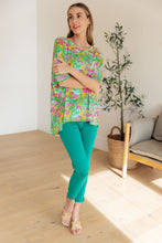 Load image into Gallery viewer, Essential Blouse in Painted Green and Pink
