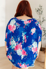 Load image into Gallery viewer, Essential Blouse in Royal and Pink Floral
