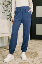 Load image into Gallery viewer, Every Second, Every Hour Jogger Bottoms in Blue Indigo
