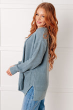 Load image into Gallery viewer, Everything Layer Waffle Knit Open Front Cardigan in Blue Grey
