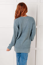 Load image into Gallery viewer, Everything Layer Waffle Knit Open Front Cardigan in Blue Grey
