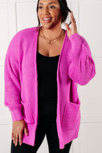 Load image into Gallery viewer, Everything Layer Waffle Knit Open Front Cardigan in Bright Mauve
