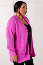 Load image into Gallery viewer, Everything Layer Waffle Knit Open Front Cardigan in Bright Mauve
