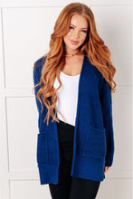 Load image into Gallery viewer, Everything Layer Waffle Knit Open Front Cardigan in Light Navy
