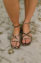 Load image into Gallery viewer, Eyeful Square Toe Ankle Strap Sandal in Leopard
