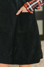 Load image into Gallery viewer, Feeling That Way Corduroy Dress in Black
