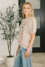 Load image into Gallery viewer, Feel so Fine Embroidered Knit Top
