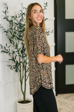Load image into Gallery viewer, Feline Fine Ribbed Knit Relaxed Tee in Mocha
