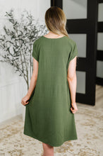 Load image into Gallery viewer, Flatter Me Later Relaxed Dress in Moss
