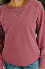 Load image into Gallery viewer, For the Experience Relaxed Pullover in Cabernet
