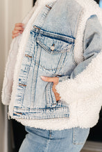Load image into Gallery viewer, Full Send Sherpa Lined Denim Jacket

