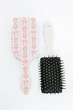 Load image into Gallery viewer, Girly Girl Bow and Floral Hair Brush
