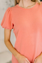 Load image into Gallery viewer, Grace &amp; Virtue Balloon Sleeve Blouse in Coral
