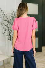 Load image into Gallery viewer, Grace &amp; Virtue Balloon Sleeve Blouse in Fuchsia
