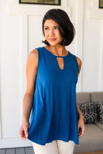 Load image into Gallery viewer, Greater than Great Keyhole Detail Tank in Teal
