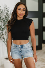 Load image into Gallery viewer, Halfway to Heaven Cropped Top in Black
