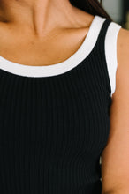 Load image into Gallery viewer, Handled It Contrast Trim Tank in Black
