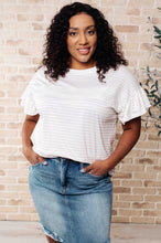 Load image into Gallery viewer, Hand to Hold Lace Detail Striped Top
