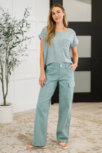 Load image into Gallery viewer, Heathered Harmony Basic Tee in Ash Jade

