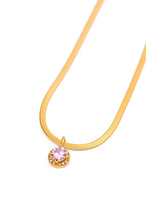 Load image into Gallery viewer, Here to Shine Gold Plated Necklace in Pink
